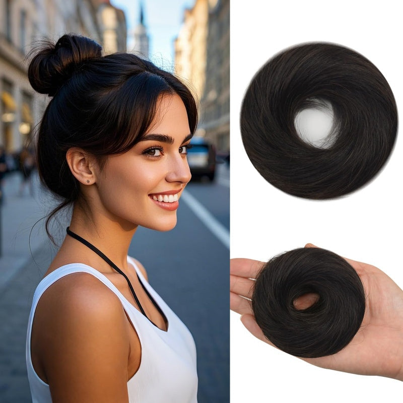 💁‍♀️Quick‑Fit Voluminous Hair Wrap | Realistisk syntetisk hårknut för vardagsbruk och festliga tillfälle
