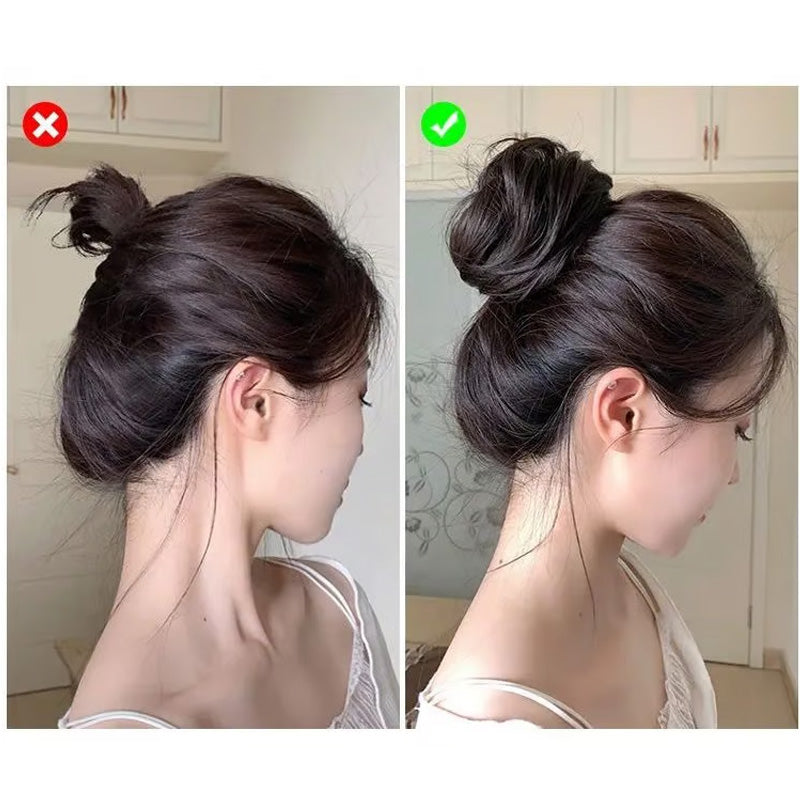 💁‍♀️Quick‑Fit Voluminous Hair Wrap | Realistisk syntetisk hårknut för vardagsbruk och festliga tillfälle