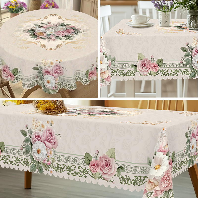 📢📢50 % RABATT!! ⏰Vattentät duk med blommönster för middagar och feste