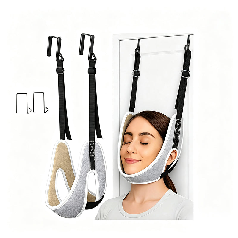 🧘 BEGRÄNSAD TID: 50 % RABATT! 💆 Traktionsanordning för nacken som fästs på dörren – lindrar nacksmärta – enkel installation, skonsam lindring, passar bra hemma
