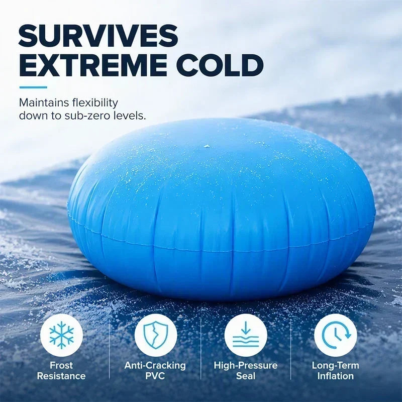 ❄️ 50 % RABATT UNDER BEGRÄNSAD TID! ✨ Rund uppblåsbar luftkudde för vinterförvaring av pool – minskar istrycket, vinterskydd för poolen