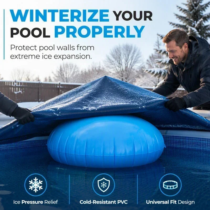 ❄️ 50 % RABATT UNDER BEGRÄNSAD TID! ✨ Rund uppblåsbar luftkudde för vinterförvaring av pool – minskar istrycket, vinterskydd för poolen