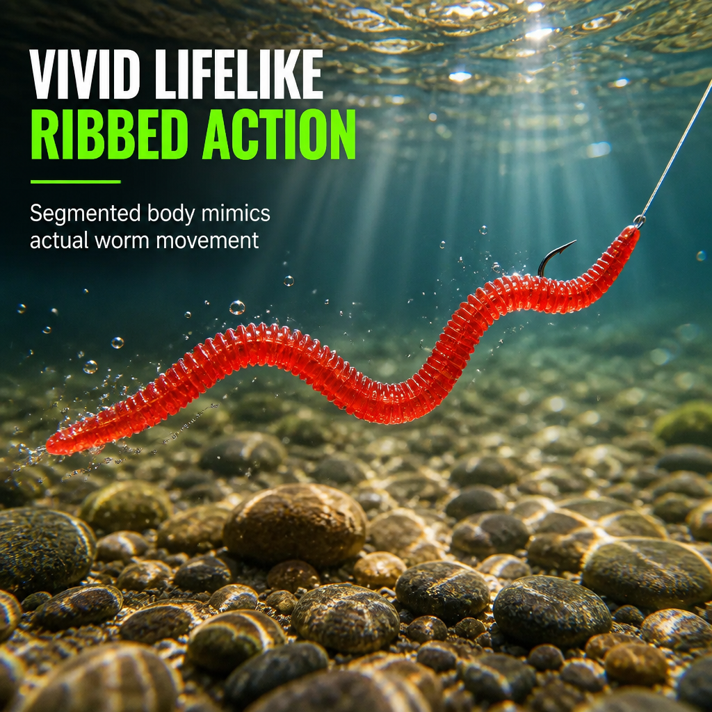 🎣 50 % RABATT UNDER BEGRÄNSAD TID! ✨ Simulerade mjuka fiskebeten i form av daggmaskar – doftande, naturtrogna, hållbara