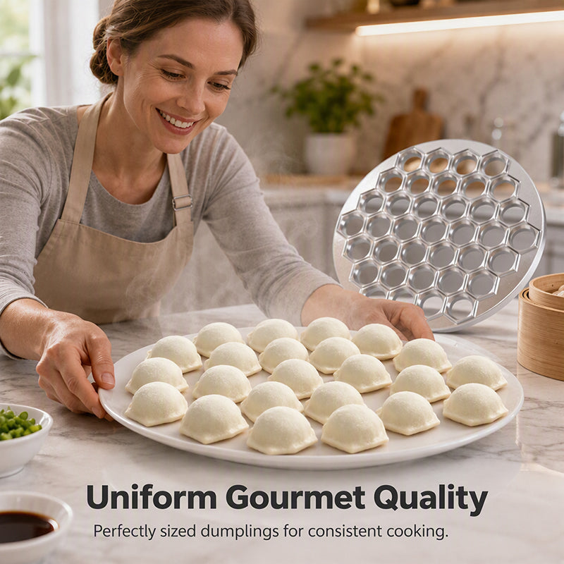 🥰SLUTREA – 50 % RABATT🥟 Dumplingform med 37 hål – Gör 37 dumplings på en gång