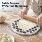 🥰SLUTREA – 50 % RABATT🥟 Dumplingform med 37 hål – Gör 37 dumplings på en gång