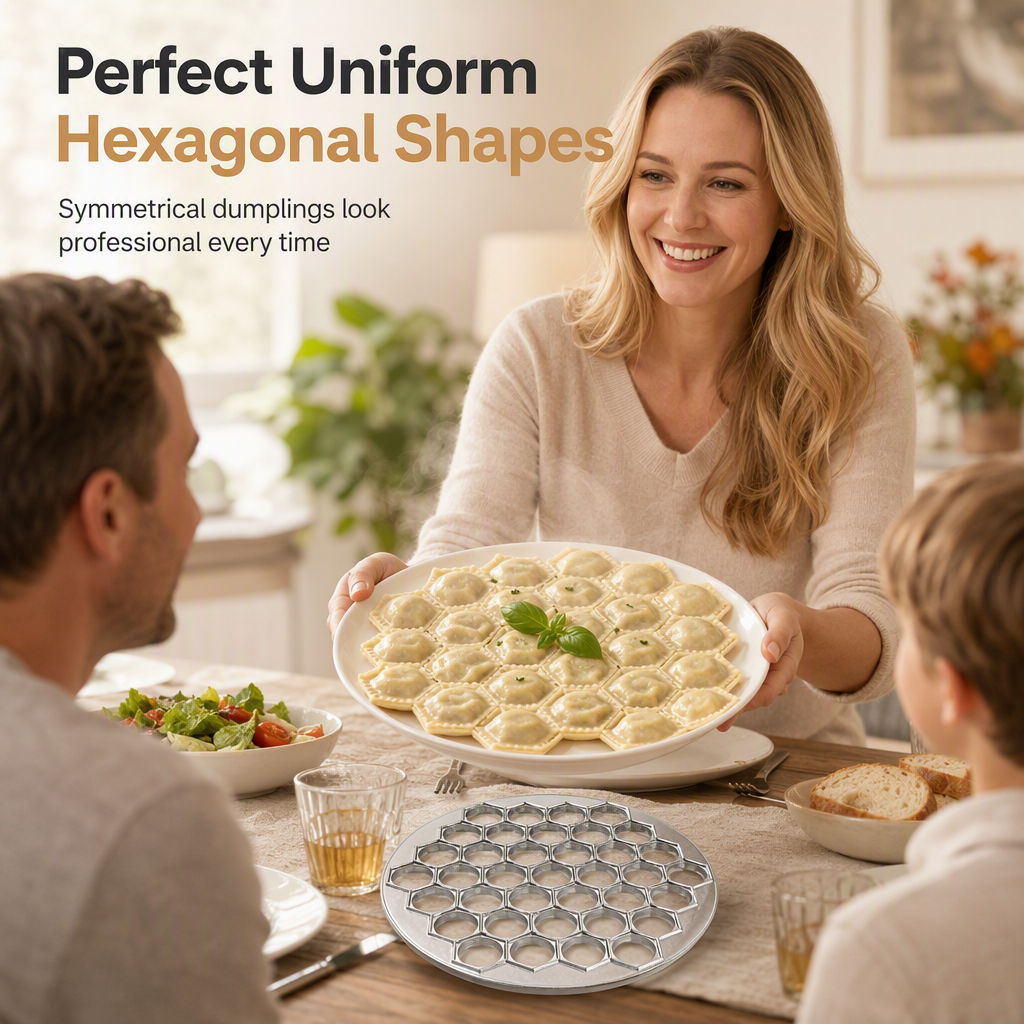 🥰SLUTREA – 50 % RABATT🥟 Dumplingform med 37 hål – Gör 37 dumplings på en gång